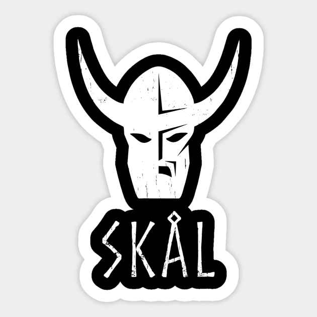 Norse Beer Mead Drinking T shirt  Skal Cheers Sticker by marjaalvaro